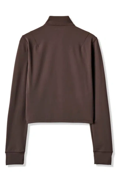 Travismathew Moveknit Full Zip Crop Jacket In Brown