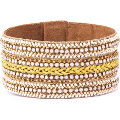 Deepa Gurnani Manny Beaded Bracelet In Multi