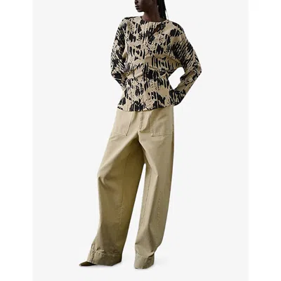 Soeur Silk Crepe Blouse In Neutral