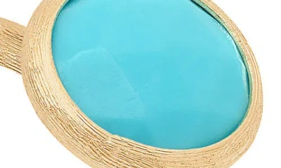 Marco Bicego 18k Yellow Gold Jaipur Color Small Turquoise Bezel Ring In Gold