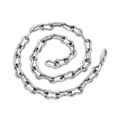 Altar™ Ornaments Co. Men's Relic Necklace| Sterling Silver Sculptural Link Necklace - Altar™ In Silver