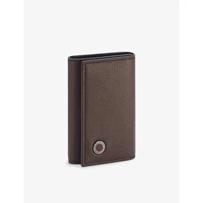 Bvlgari Mens Brown   Leather Keyholder In Brown