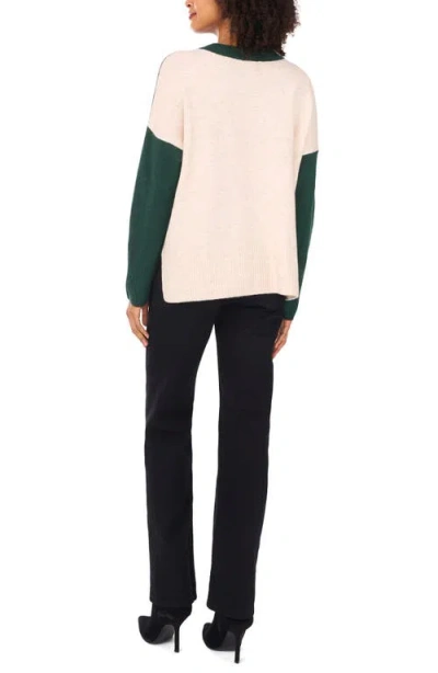 Vince Camuto Women's Colorblocked Drop-shoulder Sweater In Green