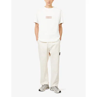 Stone Island Raw Beauty Recycled Cotton Archive Print T-shirt In White