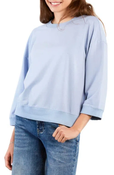 Hint Of Blu The Daily Boxy Sweatshirt In Blue