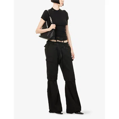 Ottolinger Womens Black Wash Baggy Wide-leg Denim Trousers In Black