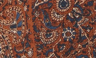 Ralph Lauren Lauren  Paisley Print Classic Fit Crepe Button-up Shirt In Brown