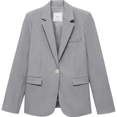 Mango Women's Fitted Suit Jacket In Gray