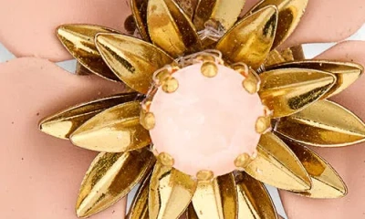 Deepa Gurnani Aurelien Beaded Flower Earrings In Pink