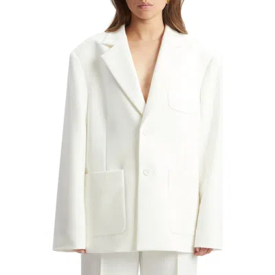 Bardot Halia Oversize Blazer In White