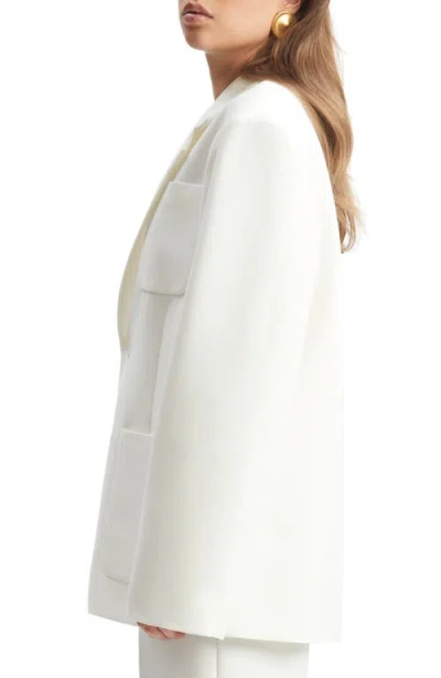 Bardot Halia Oversize Blazer In White