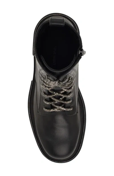 Nine West Women's Jarret Embellished Lug Sole Combat Boots In Black