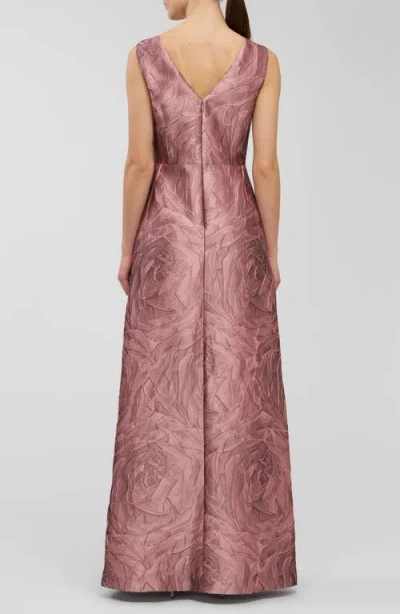 Kay Unger Hazel Metallic Sleeveless Maxi Jumpsuit In Multi