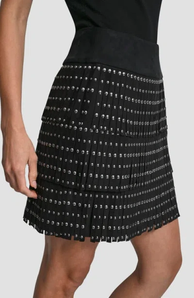Dkny Women's Fringe Detail Mini Skirt In Gray