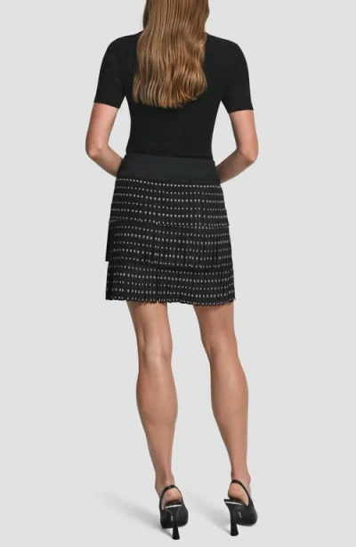 Dkny Women's Fringe Detail Mini Skirt In Gray