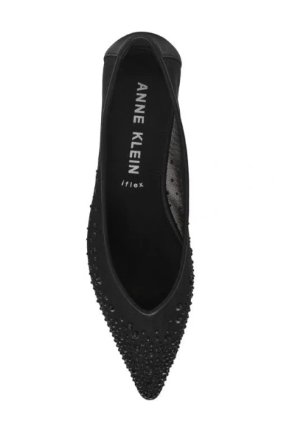 Anne Klein Women's Carisle-c Embellished Pointed Toe Flats In Black