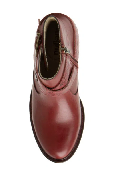 Alegria By Pg Lite Millie Embossed Block Heel Bootie In Red