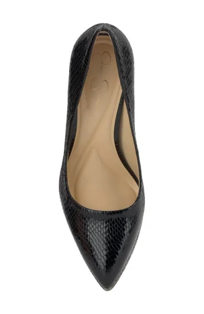 Jessica Simpson Jariah Womens Iridescent Almond Toe Platform Heels In Black