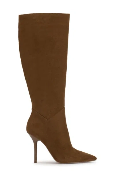 Jessica Simpson Women's Lovienn Stiletto Knee-high Wide-calf Dress Boots In Brown