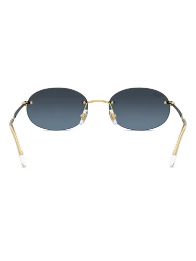 Ray Ban Rb3767 Sunglasses Arista Gold Frame Blue Lenses 54-18