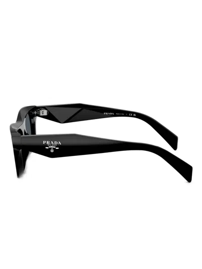 Prada Engraved Square-frame Sunglasses In Black