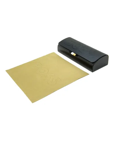 Hugo Boss Rectangular Sunglasses In Gold