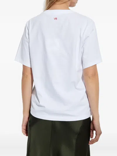 Victoria Beckham Slogan T-shirt In White