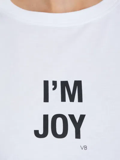 Victoria Beckham Slogan T-shirt In White