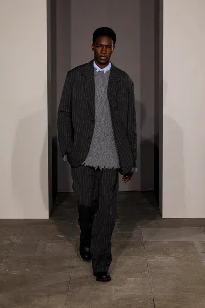 Simkhai Pinstripe Jacket In Black