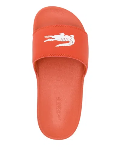 Lacoste Serve Slides In Orange