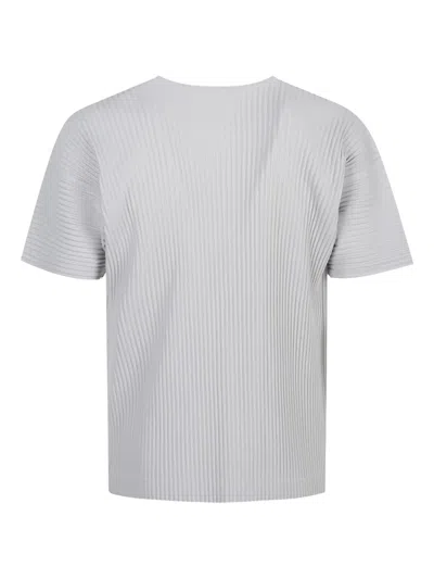 Issey Miyake Long Sleeve Roundneck T-shirt In Gray