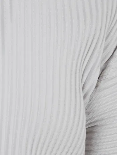 Issey Miyake Long Sleeve Roundneck T-shirt In Gray