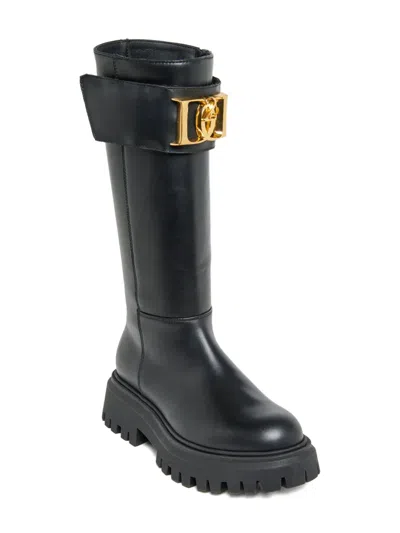 Dsquared2 Stivali Alti Con Metal Plate In Black