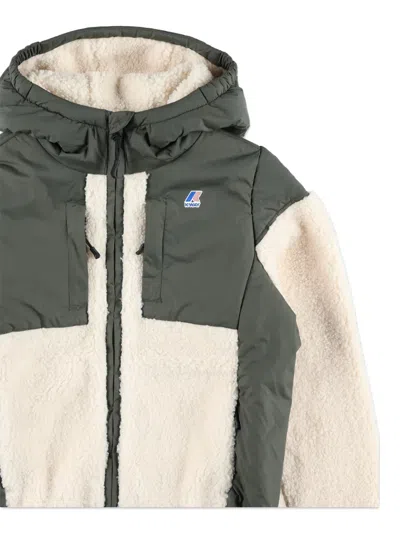 K-way Hooded Fleece-paneled Jacket In Multi