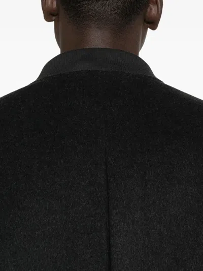 Arma Garni Zip-front Patch-pocket Jacket In Black