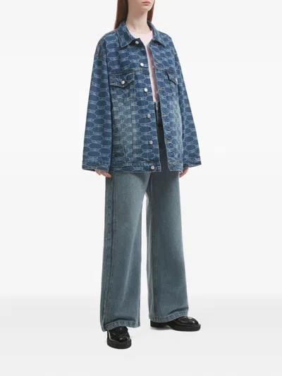 B+ab Layered-effect Jeans In Blue