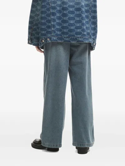 B+ab Layered-effect Jeans In Blue