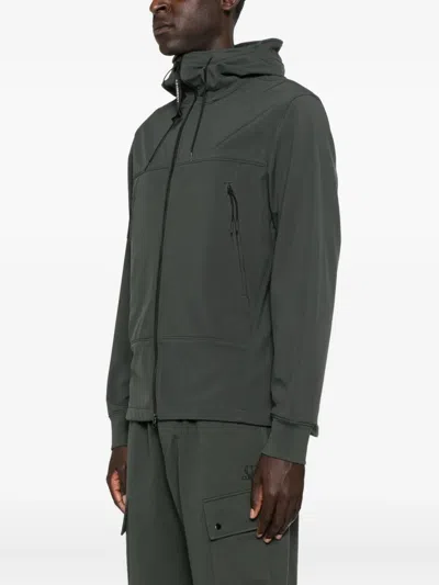C.p. Company Zip-front Hooded Jacket In Gray