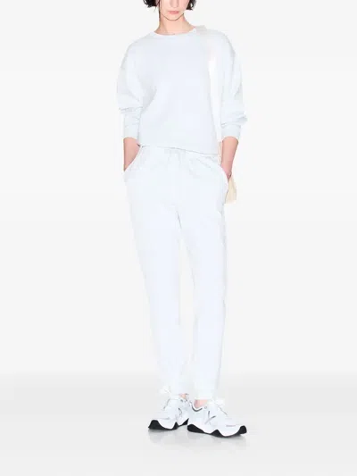 Armani Exchange Embroidered Crew-neck Sweatshirt In White