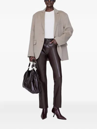 Anine Bing Single-breasted Long-sleeve Blazer In Blue