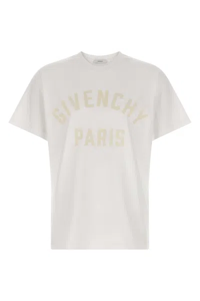 Givenchy White T-shirt With Maxi Logo On The Front In Cotton Man In White