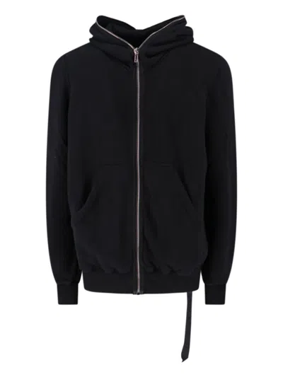 Rick Owens Drkshdw Hooded Long Sleeve Sweatshirt And Pockets In Black
