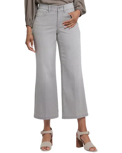 Nydj Teresa Waist Match Ankle Wide Leg Jeans In Gray