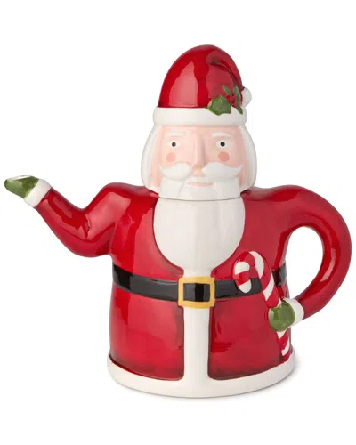 Certified International Nutcracker Parade 3-d Santa Teapot In Multi