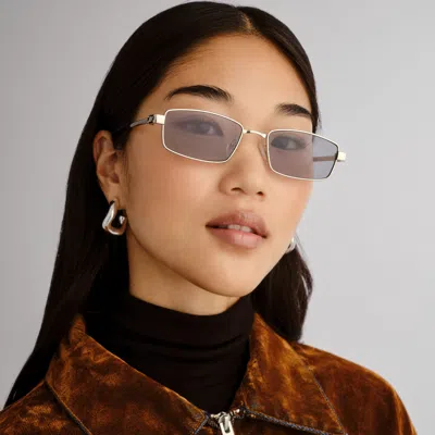 Le Specs Bizarro 56mm Rectangular Sunglasses In Gray