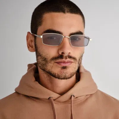 Le Specs Bizarro 56mm Rectangular Sunglasses In Gray