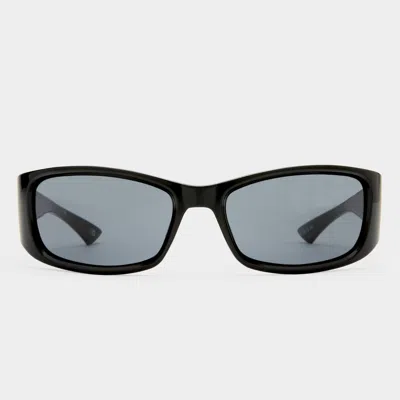 Le Specs Du Jour 60mm Rectangular Sunglasses In Black