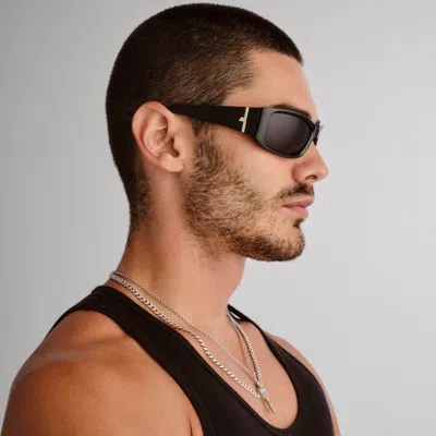 Le Specs Du Jour 60mm Rectangular Sunglasses In Black