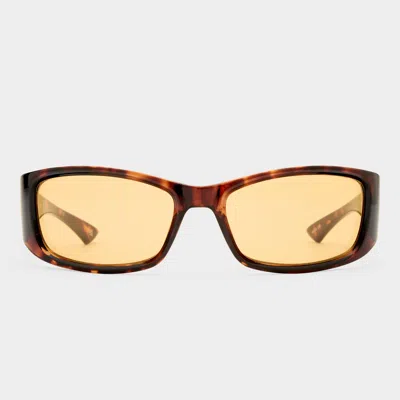 Le Specs Du Jour 60mm Rectangular Sunglasses In Brown