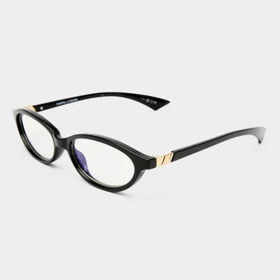 Le Specs Duskfall Blue Light Glasses In Black